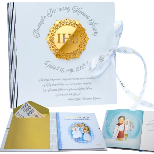 BIBLIA W PUDEŁKU Pamiątka Pierwszej Komunii Świętej PREZENT NA KOMUNIĘ 48str.