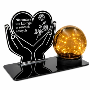 ZNICZ na Grób Cmentarz LED ZNICZ SOLARNY STATUETKA Nagrobna Wieczna Kula