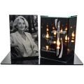 Znicz LED ze zdjęciem Dzień Mamy  grób grawerowany lampion lustro weneckie