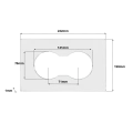 OSŁONA ŚCIANY PODWÓJNA Ramka Podkładka 222x150 mm  BEZBARWNA ZESTAW 5 SZTUK