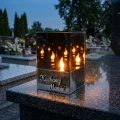Znicz Lustrzany Lampion 3D z Grawerem Elegancki Ciepłe Światło Dzień Mamy