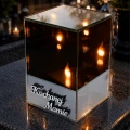 Znicz Lustrzany Lampion 3D z Grawerem Elegancki Ciepłe Światło Dzień Mamy