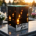 Znicz Lustrzany Lampion 3D z Grawerem Elegancki Ciepłe Światło Dzień Mamy