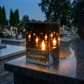 Znicz Lustrzany Lampion 3D z Grawerem Elegancki Ciepłe Światło Dzień Taty