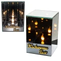 Znicz Lustrzany Lampion 3D z Grawerem Elegancki Ciepłe Światło Dzień Taty