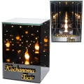 Znicz Lustrzany Lampion 3D z Grawerem Elegancki Ciepłe Światło Dzień Taty