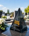 Znicz Lustrzany Lampion Solarny 3D Nadruk UV na Dzień Matki Elegancki