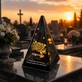 Znicz Lustrzany Lampion Solarny 3D Nadruk UV na Dzień Matki Elegancki
