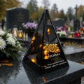 Znicz Lustrzany Lampion Solarny 3D Nadruk UV na Dzień Matki Elegancki