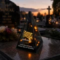 Znicz Lustrzany Lampion Solarny 3D Nadruk UV na Dzień Matki Elegancki
