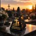Znicz Lustrzany Lampion Solarny 3D Nadruk UV na Dzień Matki Elegancki