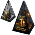 Znicz Lustrzany Lampion Solarny 3D Nadruk UV na Dzień Matki Elegancki