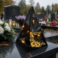 Znicz Lustrzany Lampion Solarny 3D Nadruk UV na Dzień Matki Elegancki