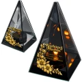 Znicz Lustrzany Lampion Solarny 3D Nadruk UV na Dzień Matki Elegancki