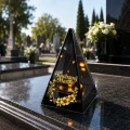 Znicz Lustrzany Lampion Solarny 3D Nadruk UV na Dzień Matki Elegancki