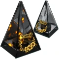 Znicz Lustrzany Lampion Solarny 3D Nadruk UV na Dzień Matki Elegancki