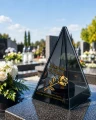 Znicz Lustrzany Lampion Solarny 3D Nadruk UV na Dzień Matki Elegancki