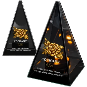 Znicz na Dzień TATY OJCA Lustrzany Lampion Solarny 3D Nadruk UV Elegancki