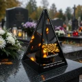 Znicz na Dzień TATY OJCA Lustrzany Lampion Solarny 3D Nadruk UV Elegancki