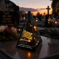 Znicz na Dzień TATY OJCA Lustrzany Lampion Solarny 3D Nadruk UV Elegancki