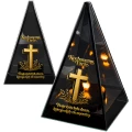 Znicz na Dzień TATY OJCA Lustrzany Lampion Solarny 3D Nadruk UV Elegancki