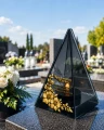 Znicz na Dzień TATY OJCA Lustrzany Lampion Solarny 3D Nadruk UV Elegancki