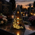 Znicz na Dzień TATY OJCA Lustrzany Lampion Solarny 3D Nadruk UV Elegancki
