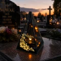 Znicz na Dzień TATY OJCA Lustrzany Lampion Solarny 3D Nadruk UV Elegancki