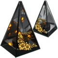 Znicz na Dzień TATY OJCA Lustrzany Lampion Solarny 3D Nadruk UV Elegancki