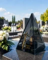 Znicz na Dzień TATY OJCA Lustrzany Lampion Solarny 3D Nadruk UV Elegancki