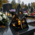 Znicz na Dzień TATY OJCA Lustrzany Lampion Solarny 3D Nadruk UV Elegancki