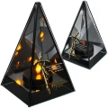 Znicz na Dzień TATY OJCA Lustrzany Lampion Solarny 3D Nadruk UV Elegancki