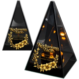 Znicz na Dzień TATY OJCA Lustrzany Lampion Solarny 3D Nadruk UV Elegancki