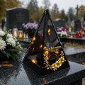 Znicz na Dzień TATY OJCA Lustrzany Lampion Solarny 3D Nadruk UV Elegancki