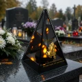 Znicz na Dzień TATY OJCA Lustrzany Lampion Solarny 3D Nadruk UV Elegancki