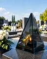 Znicz na Dzień TATY OJCA Lustrzany Lampion Solarny 3D Nadruk UV Elegancki