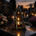 Znicz Lustrzany Lampion Solarny 3D Nadruk UV Dla Babci Elegancki