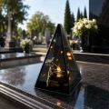 Znicz Lustrzany Lampion Solarny 3D Nadruk UV Dla Babci Elegancki