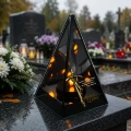 Znicz Lustrzany Lampion Solarny 3D Nadruk UV Dla Babci Elegancki