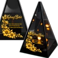 Znicz Lustrzany Lampion Solarny 3D Nadruk UV Dla Babci Elegancki