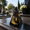 Znicz Lustrzany Lampion Solarny 3D Nadruk UV Dla Babci Elegancki