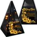 Znicz Lustrzany Lampion Solarny 3D Nadruk UV Dla Babci Elegancki