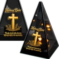 Znicz Lustrzany Lampion Solarny 3D Nadruk UV Dla Babci Elegancki
