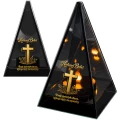 Znicz Lustrzany Lampion Solarny 3D Nadruk UV Dla Babci Elegancki