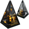 Znicz Lustrzany Lampion Solarny 3D Nadruk UV Dla Babci Elegancki
