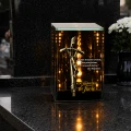 Znicz na Dzień TATY OJCA Lampion Solarny Lustrzany Nadruk UV Elegancki 3D