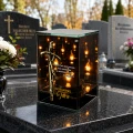 Znicz na Dzień TATY OJCA Lampion Solarny Lustrzany Nadruk UV Elegancki 3D