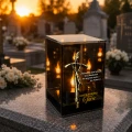 Znicz na Dzień TATY OJCA Lampion Solarny Lustrzany Nadruk UV Elegancki 3D