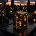 Znicz na Dzień TATY OJCA Lampion Solarny Lustrzany Nadruk UV Elegancki 3D