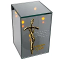 Znicz na Dzień TATY OJCA Lampion Solarny Lustrzany Nadruk UV Elegancki 3D